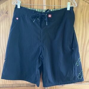 Men’s Element black green swim trunks board shorts size 29